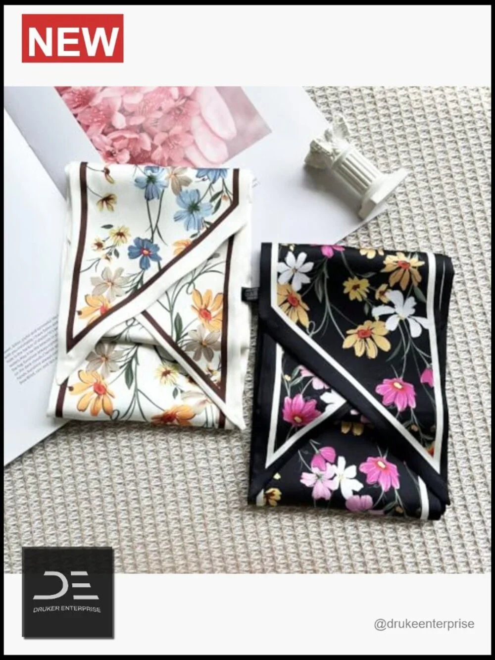Lightweight Polyester Fashion Scarf Neck Tie Hair Scarf Headwrap
